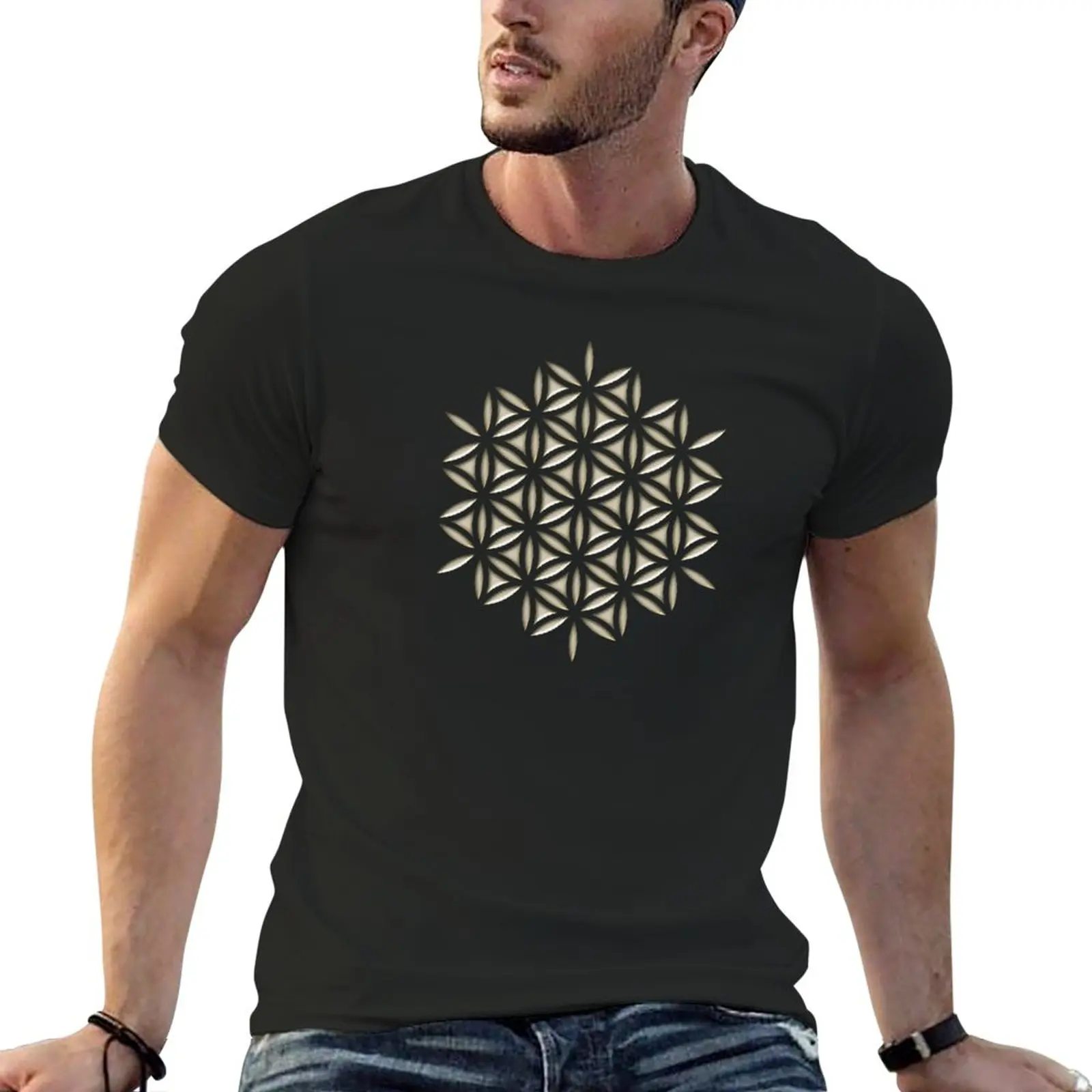

New Flower of life, Sacred Geometry, Symbol, Healing & Balance T-Shirt t-shirts man custom t shirt men t shirts