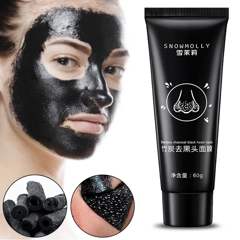 

60g Remove Blackhead Nose Mask Cream Shrink Pores Black Head Acne Removal Nose Tear Off Mask Gel Nose Cleansing Facial Skin Care