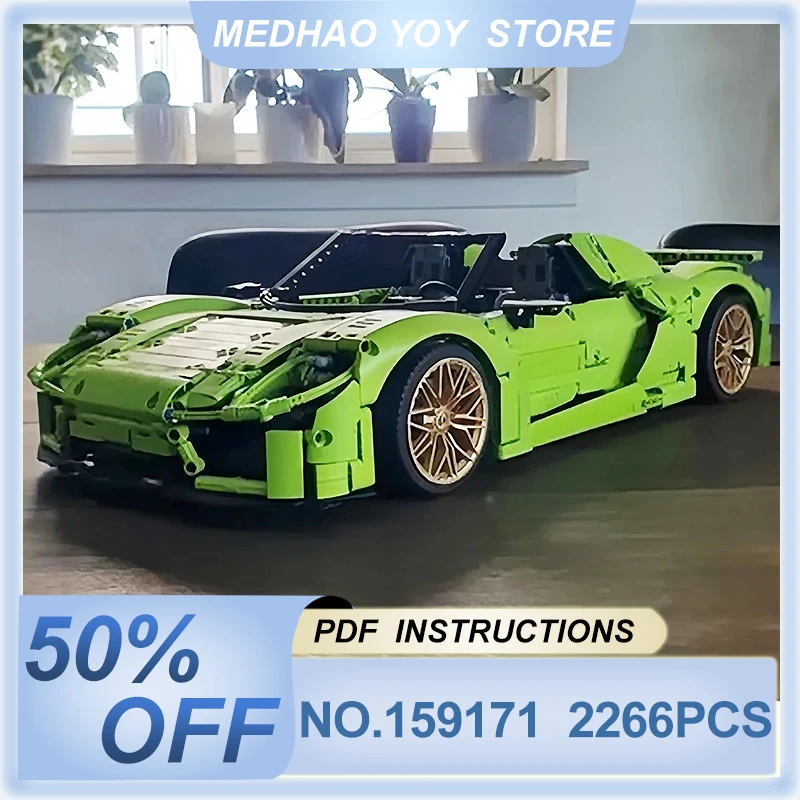 

MOC-159171 Technical Super SportsCar 918 Spyder Scale 1:8 Car Model Building Blocks Bricks Puzzle Toy Christmas Gifts For Kids