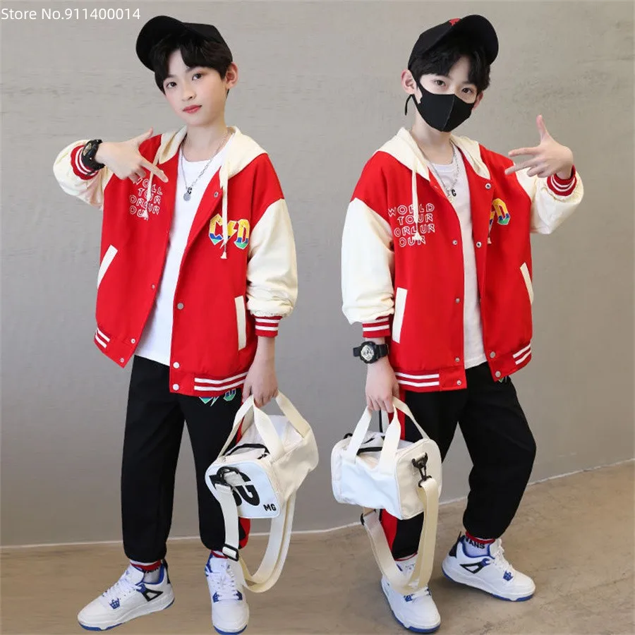 Fashion Teen Boys Clothes Basketball jacket+Pants 2Pcs Sets Autumn Kids Cotton Sports Suits Children Loose Tracksuits
Fashion Teen Boys Clothes Basketball jacket+Pants 2Pcs Sets Autumn Kids Cotton Sports Suits Children Loose Tracksuits
