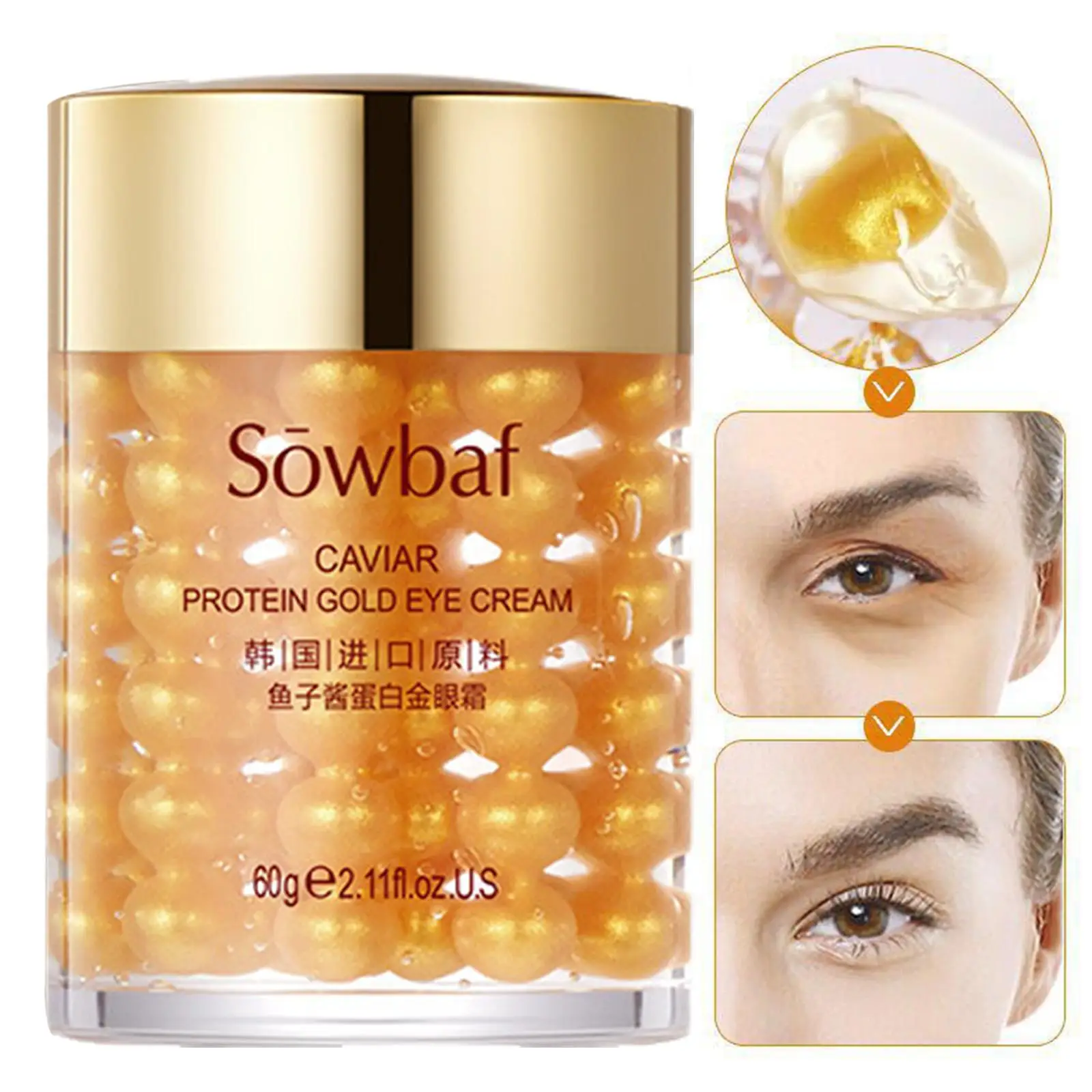 24K Gold Anti Dark Circle Eye Cream Skin Care Peptide Dark Korean Care Eye Circles Wrinkle Remover Products Anti Skin Bags C4F8
24K Gold Anti Dark Circle Eye Cream Skin Care Peptide Dark Korean Care Eye Circles Wrinkle Remover Products Anti Skin Bags C4F8