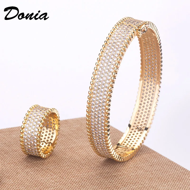 Donia Jewelry Fashion Classic Titanium Full Micro-Inlaid AAA Zircon Creative Bracelet Ring Set
Donia Jewelry Fashion Classic Titanium Full Micro-Inlaid AAA Zircon Creative Bracelet Ring Set