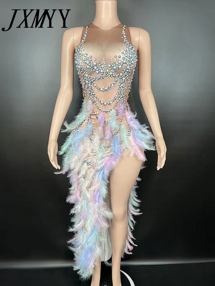 JXMYY Sparkly Print Feather Long Dress Drag Queen Costume Prom Birthday Celebrate Sexy Outfit Stage Wear 2024 New Pink Elegant
JXMYY Sparkly Print Feather Long Dress Drag Queen Costume Prom Birthday Celebrate Sexy Outfit Stage Wear 2024 New Pink Elegant