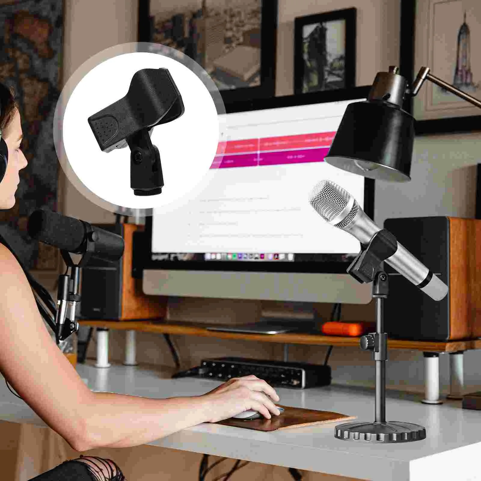 4 Pcs Bracket Microphone Clip Wireless Microphones Clips Plastic Universal Holders
4 Pcs Bracket Microphone Clip Wireless Microphones Clips Plastic Universal Holders