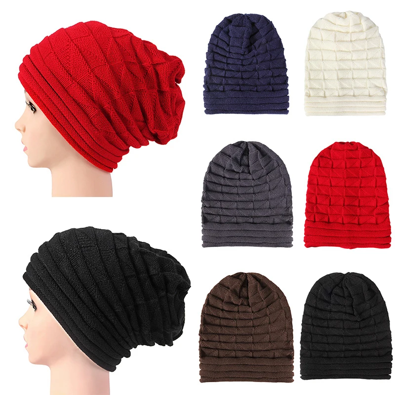 

Knitted Baggy Beanie Oversized Winter Hat Ski Slouchy Cap Skullies Beanies Women Men Winter Wool Warm Cap Beanies Unisex 2023