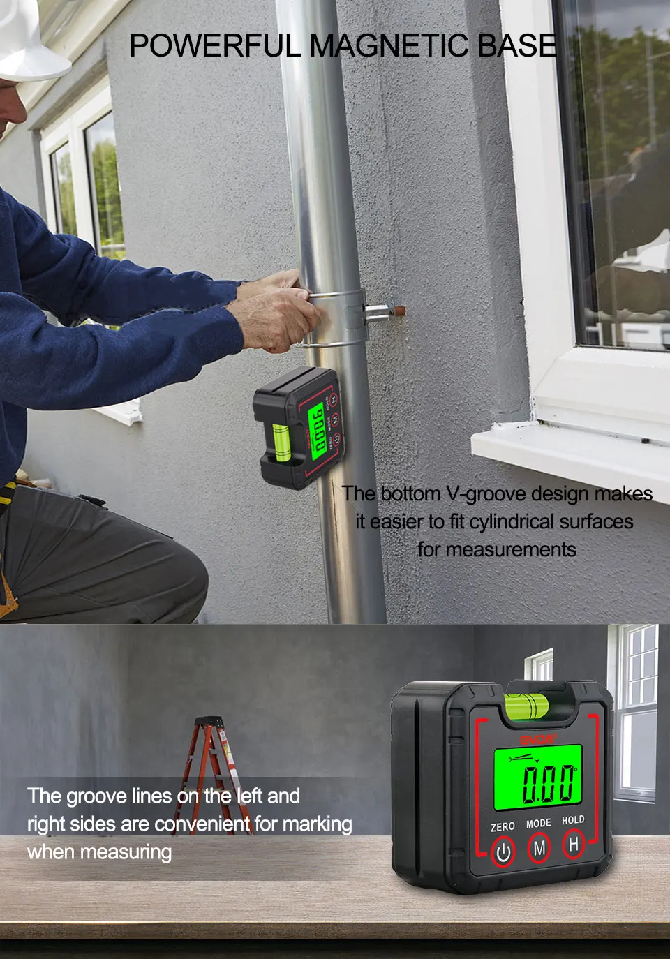 Gvda זווית דיגיטלית מד מגנטי protractor inclometer רמת זווית זווית finder עם תאורה אחורית lcd Gvda זווית דיגיטלית מד מגנטי protractor inclometer רמת זווית זווית finder עם תאורה אחורית lcd