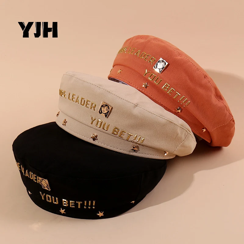 Autumn golden alphabet portrait Beret summer women's thin British same Japanese bud painter hat
Autumn golden alphabet portrait Beret summer women's thin British same Japanese bud painter hat