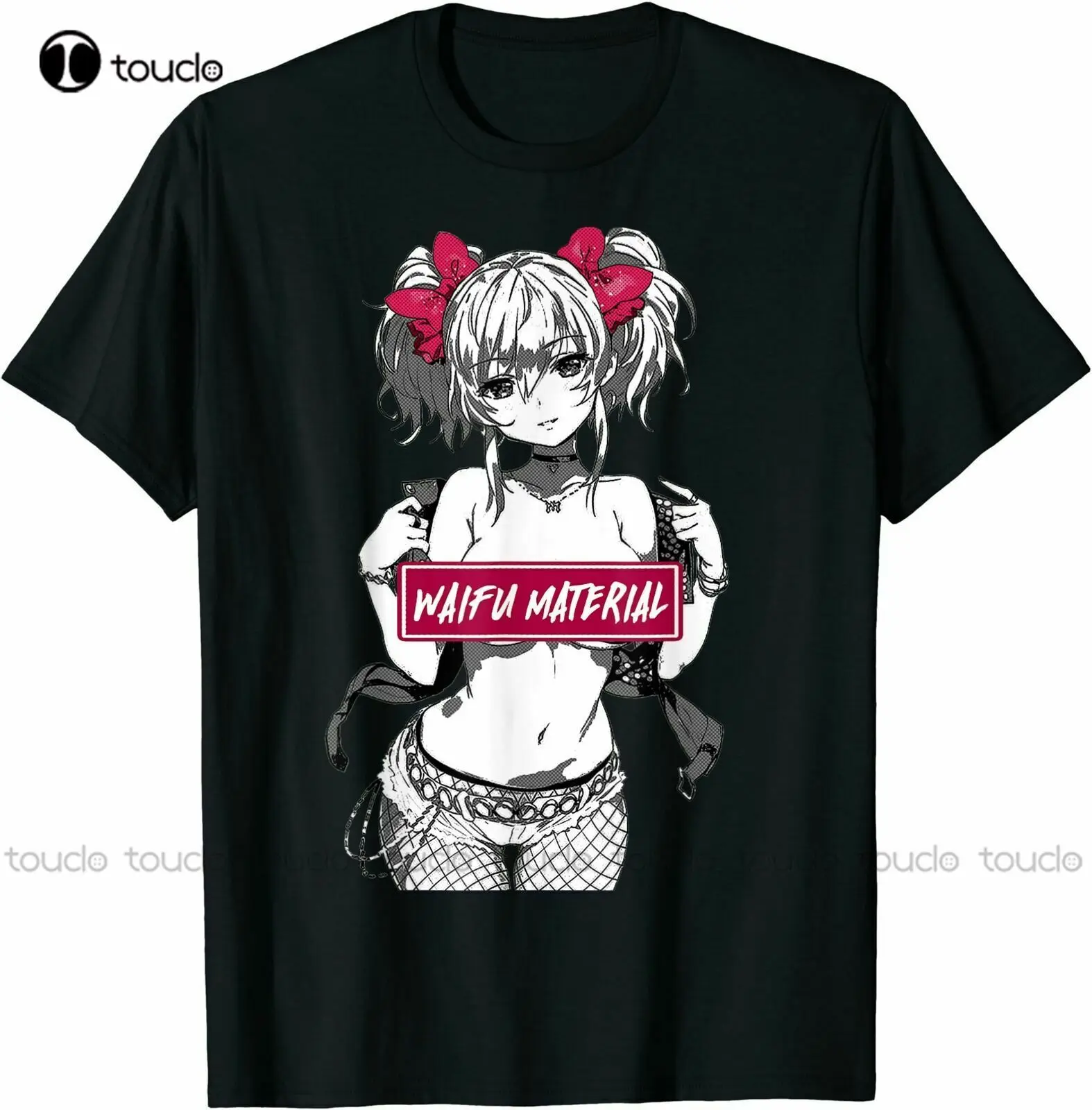 

Retro Waifu Material Ecchi Gift Lewd' Anime Girl Cute Ahegao' Waifu T-Shirt S-5Xl Black Button Up Shirt Women Fashion Funny New