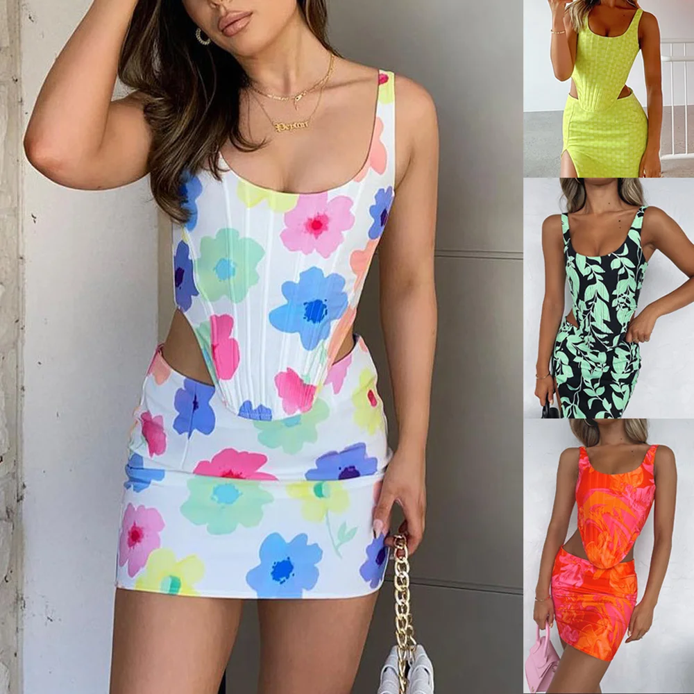 New Sexy Womens 2 Piece Summer Outfits Fashion Printed Zipper Back Strap Corset Tops + Mini Skirt Set Club Street Casual Outfit
New Sexy Womens 2 Piece Summer Outfits Fashion Printed Zipper Back Strap Corset Tops + Mini Skirt Set Club Street Casual Outfit