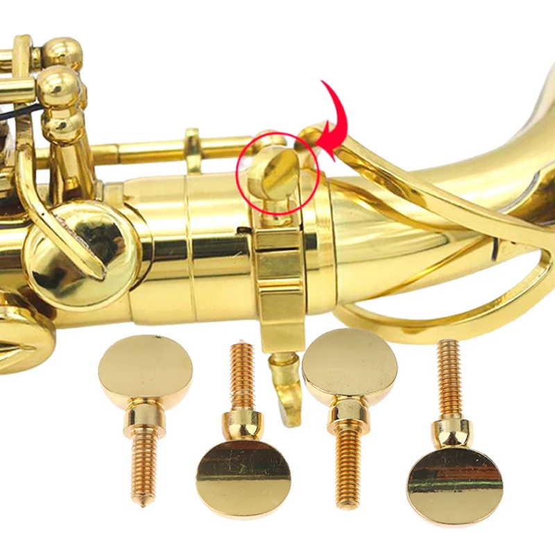 

2pcs Saxophone Neck Screw Tightening Screw Sax Replacement Tool Part Neck Receiver Screw Woodwind Instrument Accessories