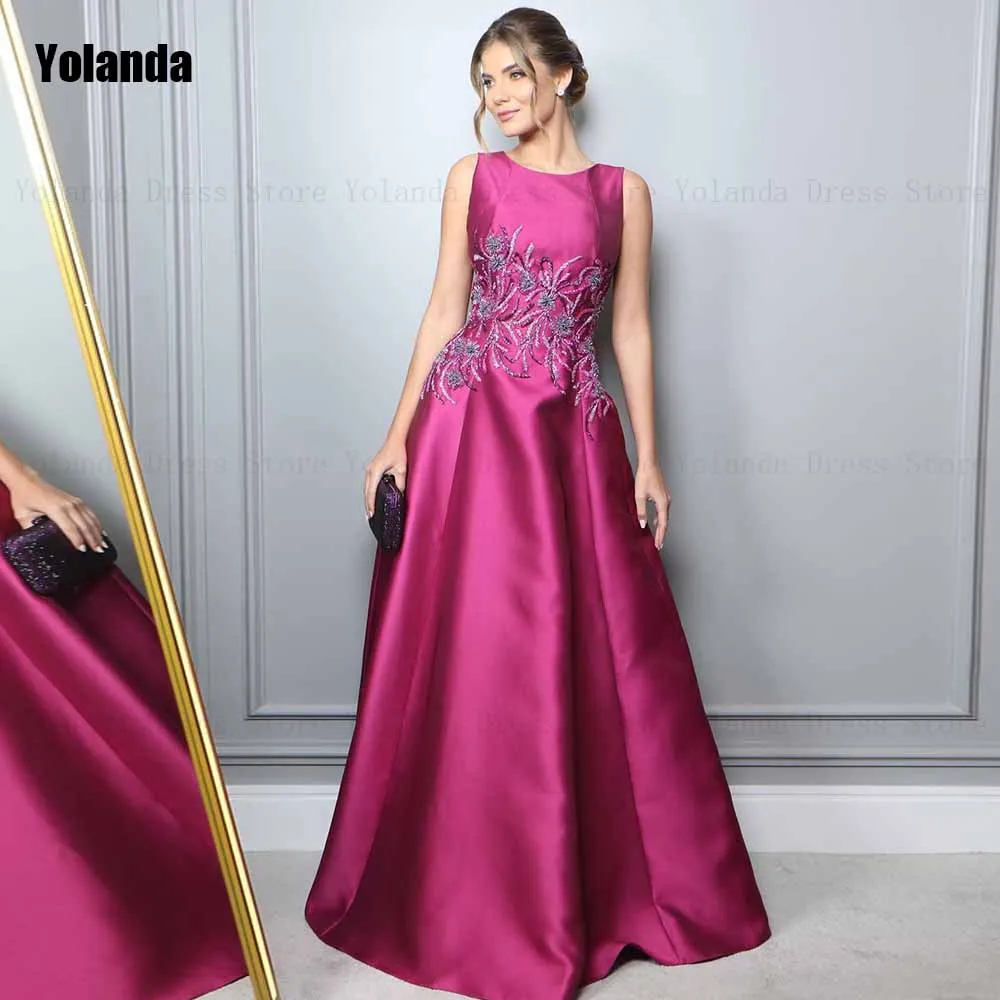High Quality 2024 New Design A-line Evening Dresses Sleeveless Applique Satin Open Back Party Dress Floor Length Robe de soirée
High Quality 2024 New Design A-line Evening Dresses Sleeveless Applique Satin Open Back Party Dress Floor Length Robe de soirée