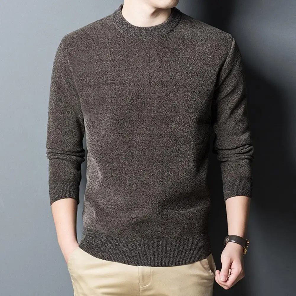 Comfortable Men Sweater Thick Knitted Men's Sweater Round Neck Long Sleeves Casual Pullover for Home Office Autumn/winter
Comfortable Men Sweater Thick Knitted Men's Sweater Round Neck Long Sleeves Casual Pullover for Home Office Autumn/winter