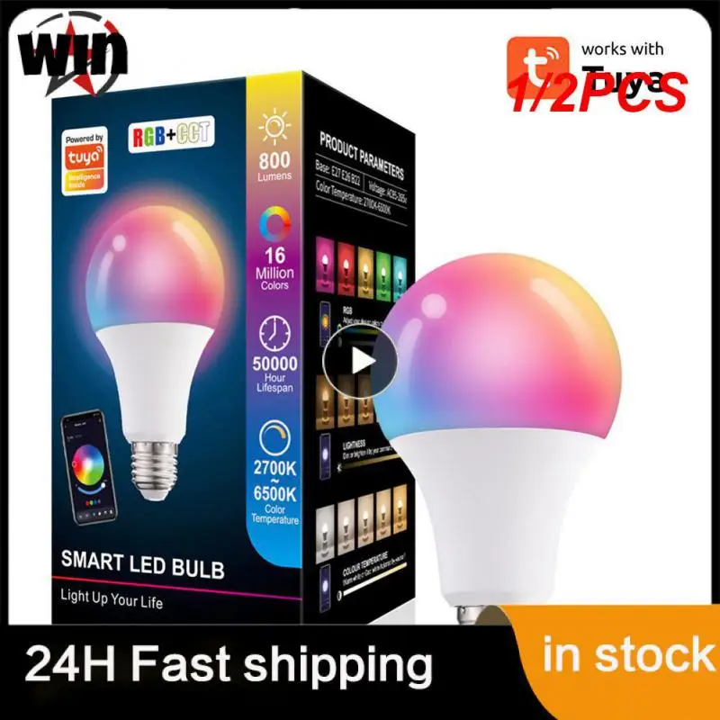 1/2PCS Tuya Smart Led Bulb Light 10W Bluetooth Lamp E27/B22 RGBW Led Lamp Color Changing Lampada RGB+CCT Decor Home AC85-265V
1/2PCS Tuya Smart Led Bulb Light 10W Bluetooth Lamp E27/B22 RGBW Led Lamp Color Changing Lampada RGB+CCT Decor Home AC85-265V