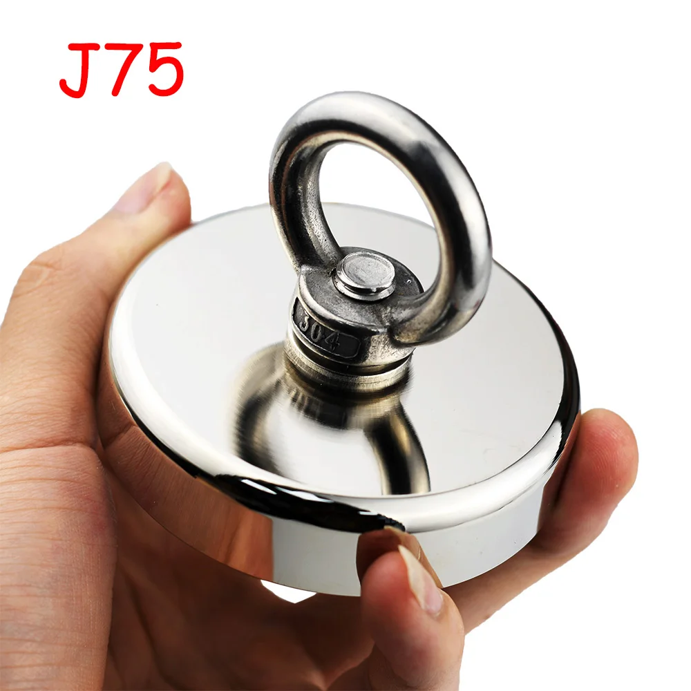 Super Strong Neodymium Magnet N52 Heavy Duty Rare Earth Magnet 75 mm with Countersunk Hole Eyebolt for Strong Fishing Magnet
Super Strong Neodymium Magnet N52 Heavy Duty Rare Earth Magnet 75 mm with Countersunk Hole Eyebolt for Strong Fishing Magnet