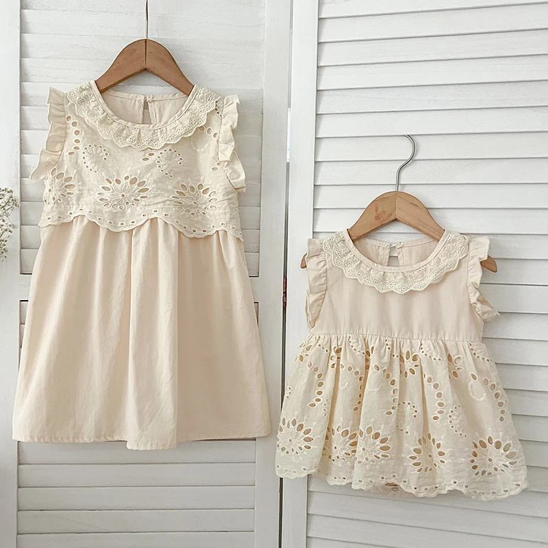2024 New Summer Kids Party Dress Girls Princess Dress Sleeveless Cotton Lace Splicing Toddler Baby Bodysuits Sisters Clothes
2024 New Summer Kids Party Dress Girls Princess Dress Sleeveless Cotton Lace Splicing Toddler Baby Bodysuits Sisters Clothes
