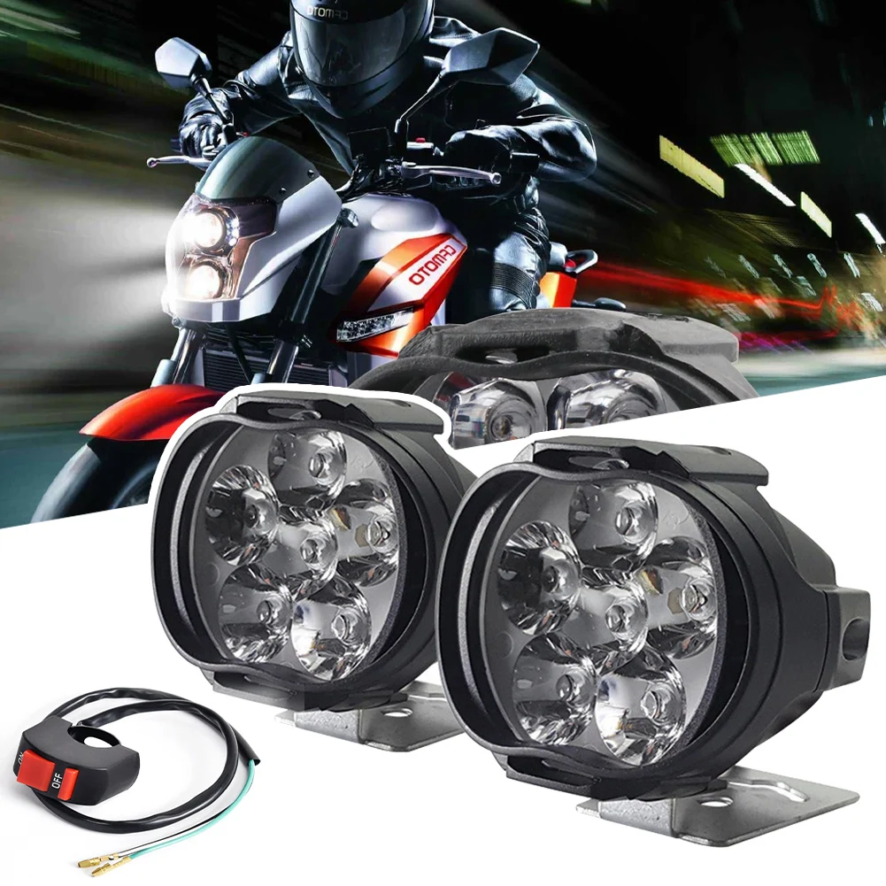 Motorcycle LED Headlight 6LED Auxiliary Spot Light High Brightness 1200LM Fog Light Waterproof Work Light for Scooters ATVs UTVs
Motorcycle LED Headlight 6LED Auxiliary Spot Light High Brightness 1200LM Fog Light Waterproof Work Light for Scooters ATVs UTVs