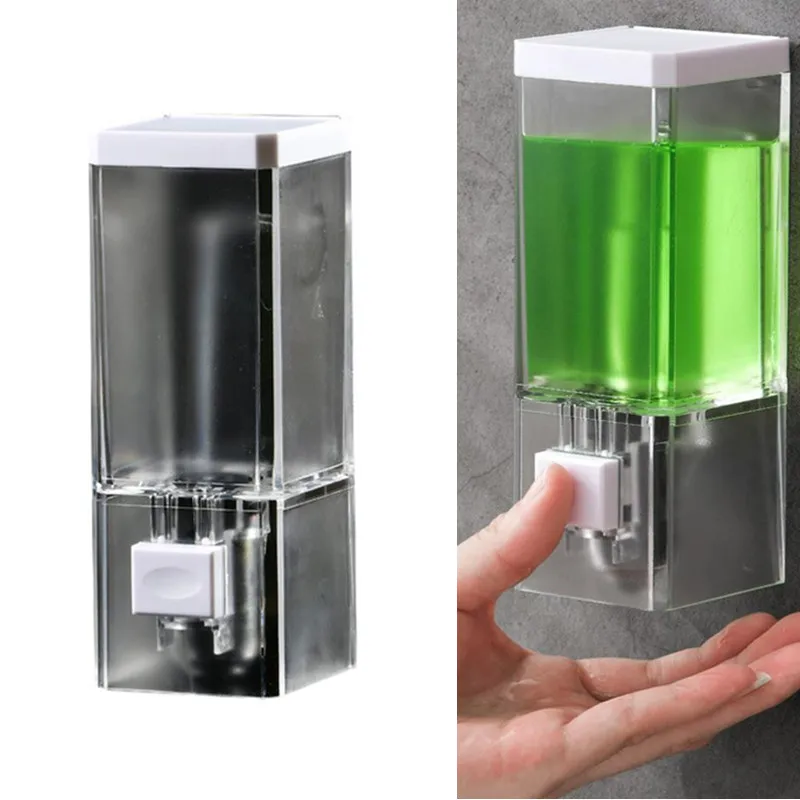 

250ml Manual Soap Dispenser Transparent Wall Mounted for Bathroom Sanitizer Shampoo Shower Gel Container Bottle