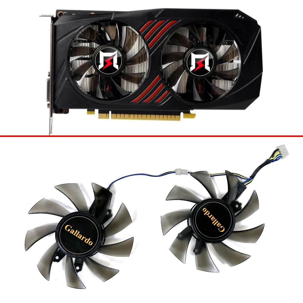 

2PCS 75MM 4PIN T128015SU Cooling Fan For Gainward GTX1650 GTX 1650 SUPER GTX 1050Ti Graphics Card Replacement Fan