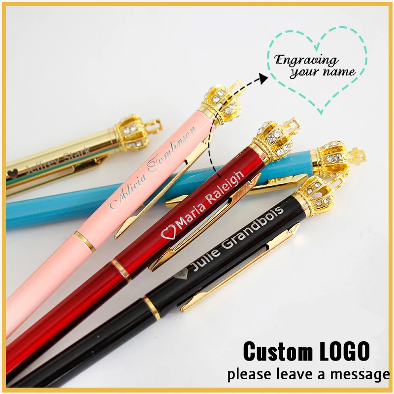 

New Crown Metal Ballpoint Pens Customization Personalized Logo Office Accessories Business Gift Advertising Students Stationery