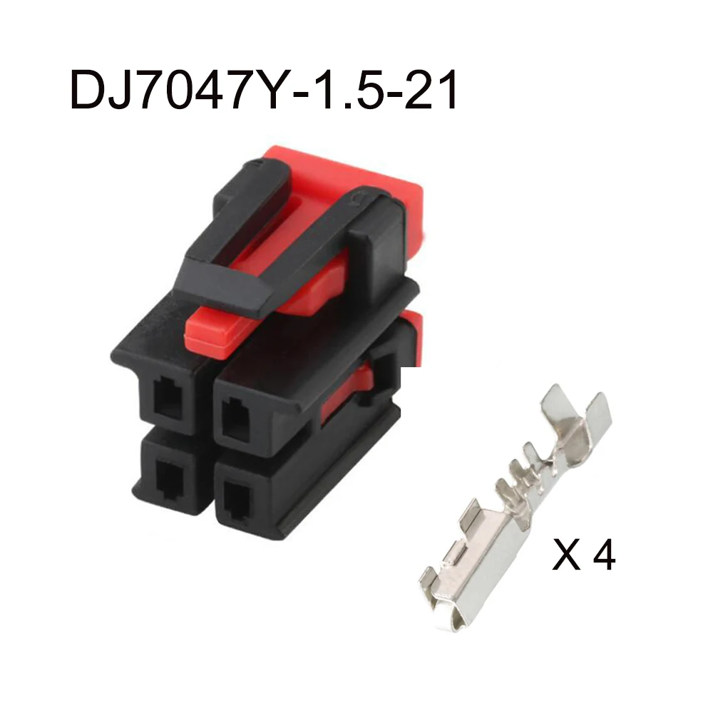 

100SET DJ7047Y-1.5-21 auto Waterproof cable connector 4 pin automotive Plug famale male socket Includes terminal seal