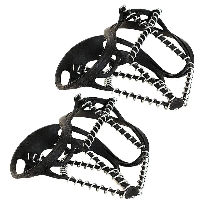 

1 Pair Multi Tooth Ice Gripper Spike Outdoor Anti Slip Climbing Snow Spikes Crampons Cleats Chain Claws Grips Shoes Boots Cover