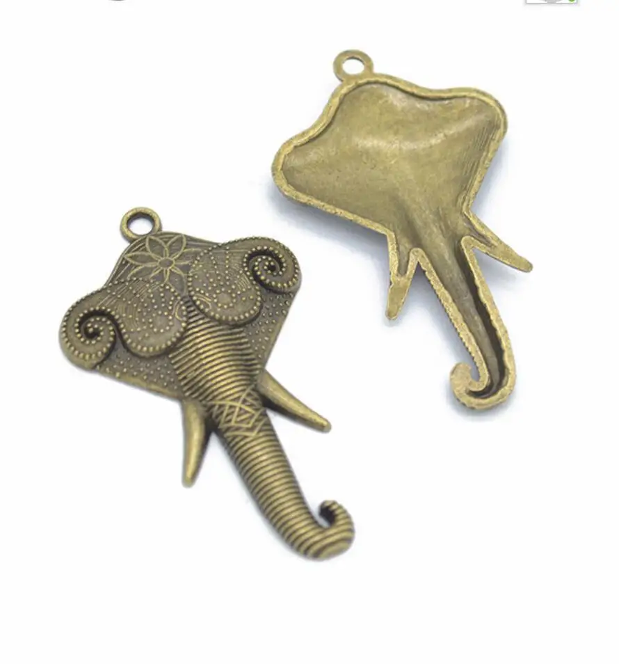 

30pcs Charms Lovely Elephant 44*26mm Tibetan Pendants Antique Jewelry Making DIY Handmade Craft For Bracelet Necklace F0701
