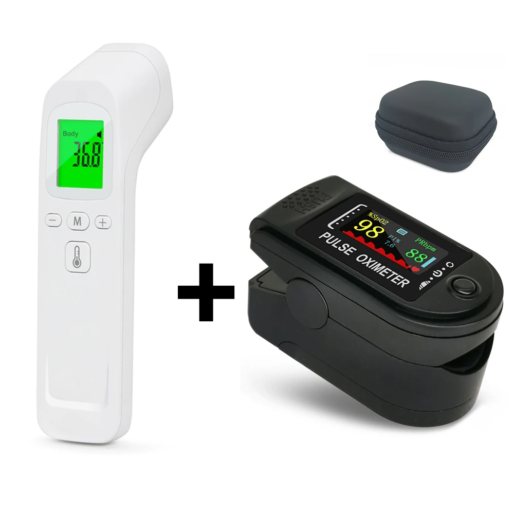 Medical Finger Pulse Oximeter Blood Oxygen Saturation Meter Heart Rate Monitor OLED Oximetro Baby Thermometer Infrared Digital
Medical Finger Pulse Oximeter Blood Oxygen Saturation Meter Heart Rate Monitor OLED Oximetro Baby Thermometer Infrared Digital