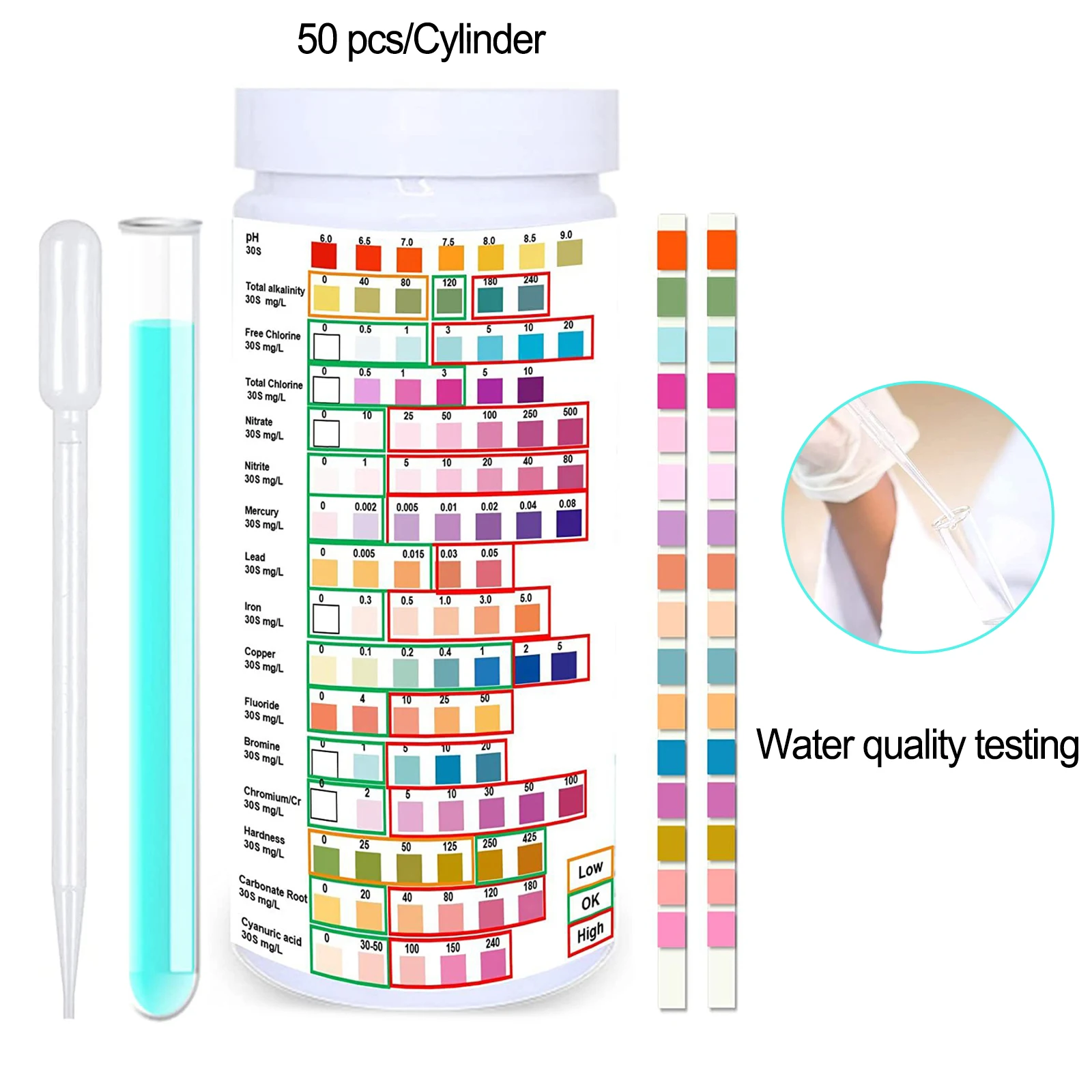 16 In 1 Drinking Water Test Kit, Home Water Test Kit, Water Test Strips Easy Use, For Tap Water Quality Testing,
16 In 1 Drinking Water Test Kit, Home Water Test Kit, Water Test Strips Easy Use, For Tap Water Quality Testing,