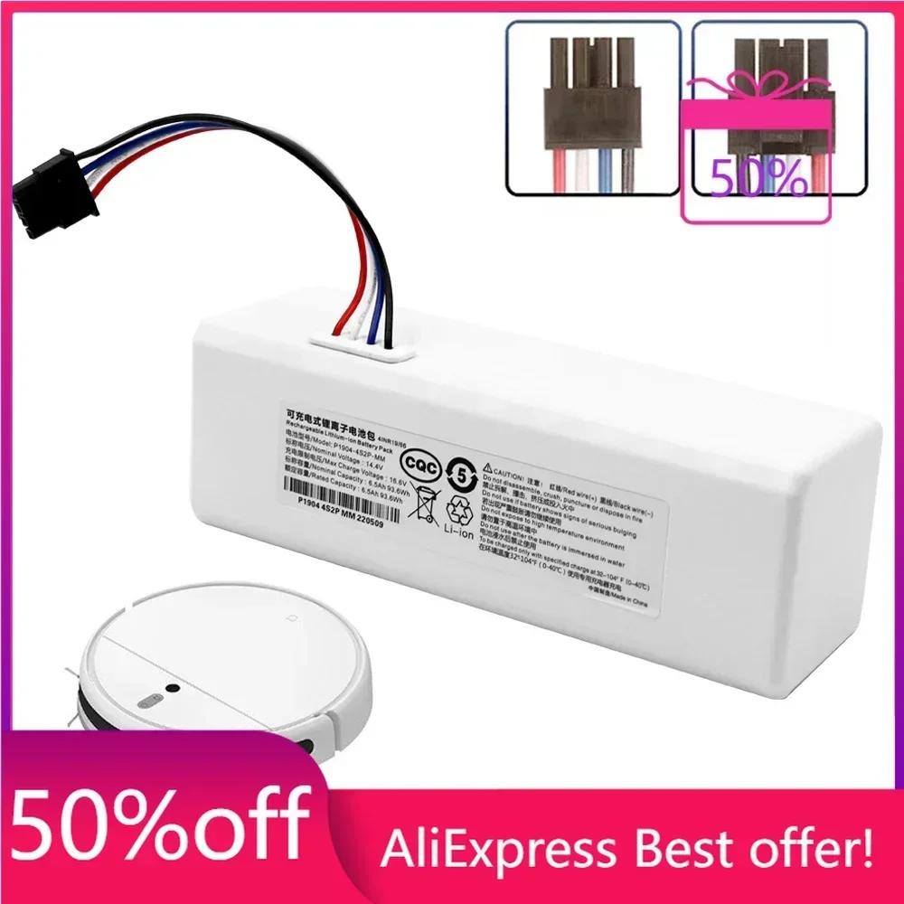 Original for Xiaomi Robot Battery 1C P1904-4S1P-MM Mijia Mi Vacuum Cleaner Sweeping Mopping Robot Replacement Battery G1
Original for Xiaomi Robot Battery 1C P1904-4S1P-MM Mijia Mi Vacuum Cleaner Sweeping Mopping Robot Replacement Battery G1
