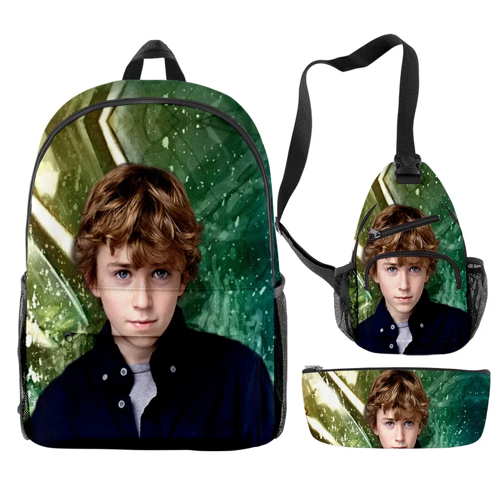 

Popular Youthful Walker Scobell Young Actor 3pcs/Set Backpack 3D Print Bookbag Laptop Daypack Backpacks Chest Bags Pencil Case