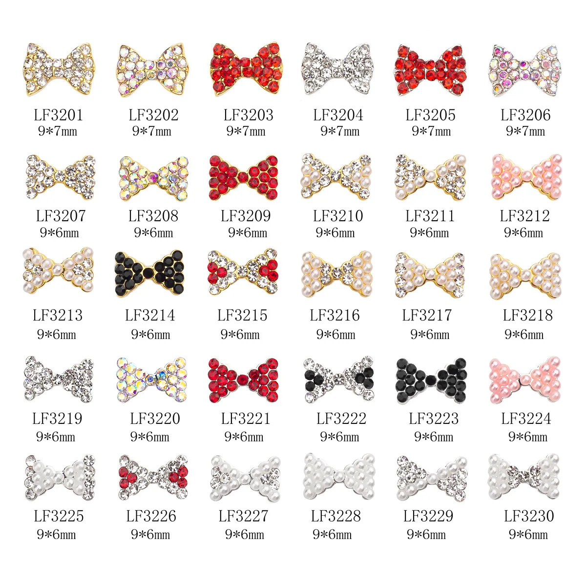 10PCS Nail Art Rhinestone Crystal Pearls Bow Charm Nail Art Decoration Wedding Bride Phone Jewelry Hand Craft Beads DIY
10PCS Nail Art Rhinestone Crystal Pearls Bow Charm Nail Art Decoration Wedding Bride Phone Jewelry Hand Craft Beads DIY