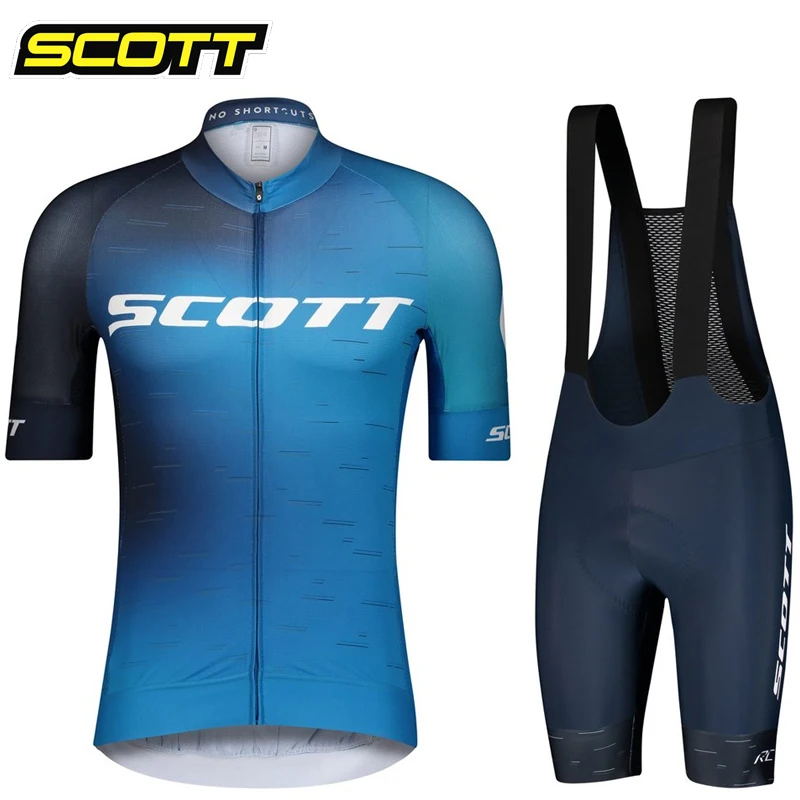 

SCOTT Cycling 2024 Team Jersey Men's Jacket Tricuta Man Clothes Bike Road Uniform Blouse Bib For Bicycle Clothing Summer Mtb Set