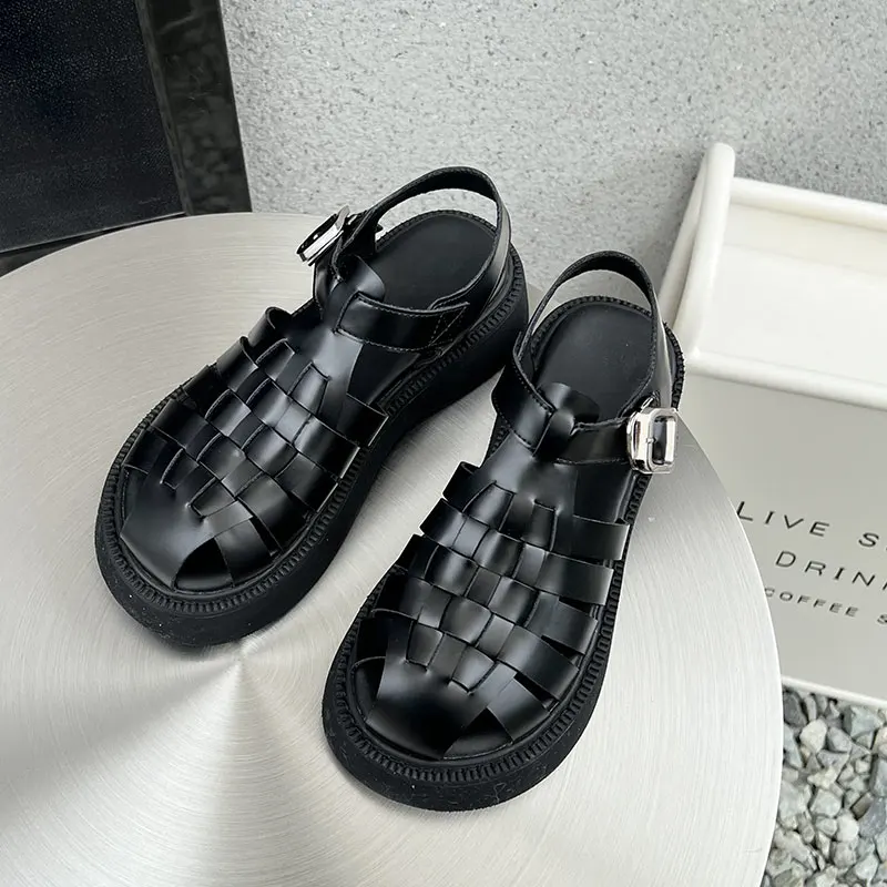 High Quality Women's Sandals 2022 Summer New Women's Shoes Roman Style Woven Platform Shoes Non-slip Fashion Gladiator Shoes
High Quality Women's Sandals 2022 Summer New Women's Shoes Roman Style Woven Platform Shoes Non-slip Fashion Gladiator Shoes