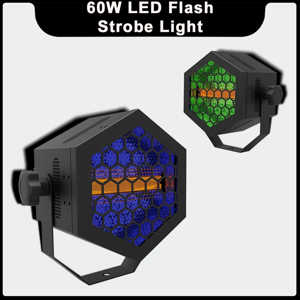 

YUER NEW 2200K 60W LED RGBW Retro Light Strobe Wash Effect Light DMX 6/9CH For DJ Disco Wedding Stage Music Party Indoor Bar