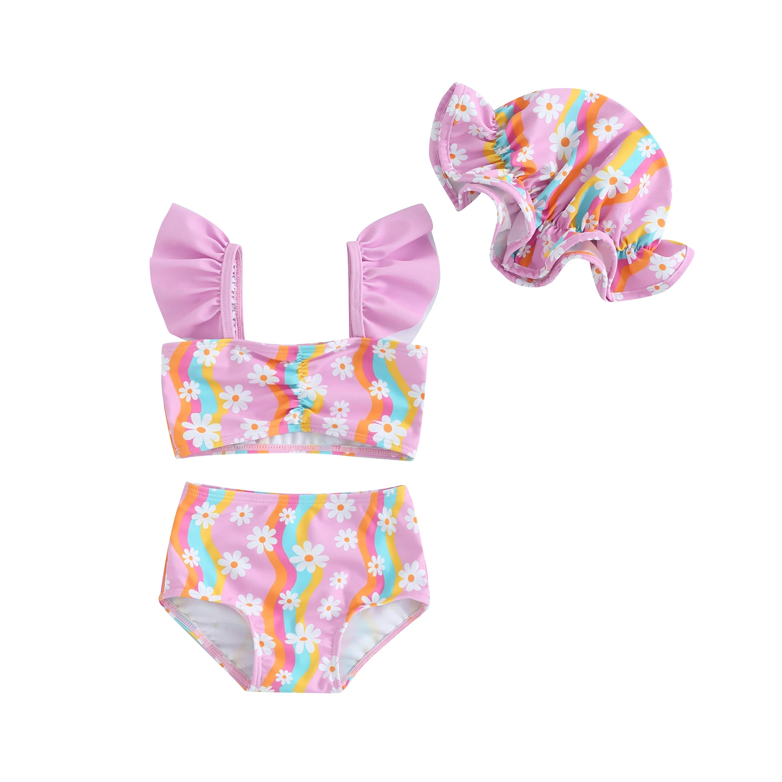 Baby Girl Floral Swimsuit Toddler Striped Bikini Set Ruffle Tankini Top Swim Shorts Infant Bathing Suit with Sun Hat
Baby Girl Floral Swimsuit Toddler Striped Bikini Set Ruffle Tankini Top Swim Shorts Infant Bathing Suit with Sun Hat