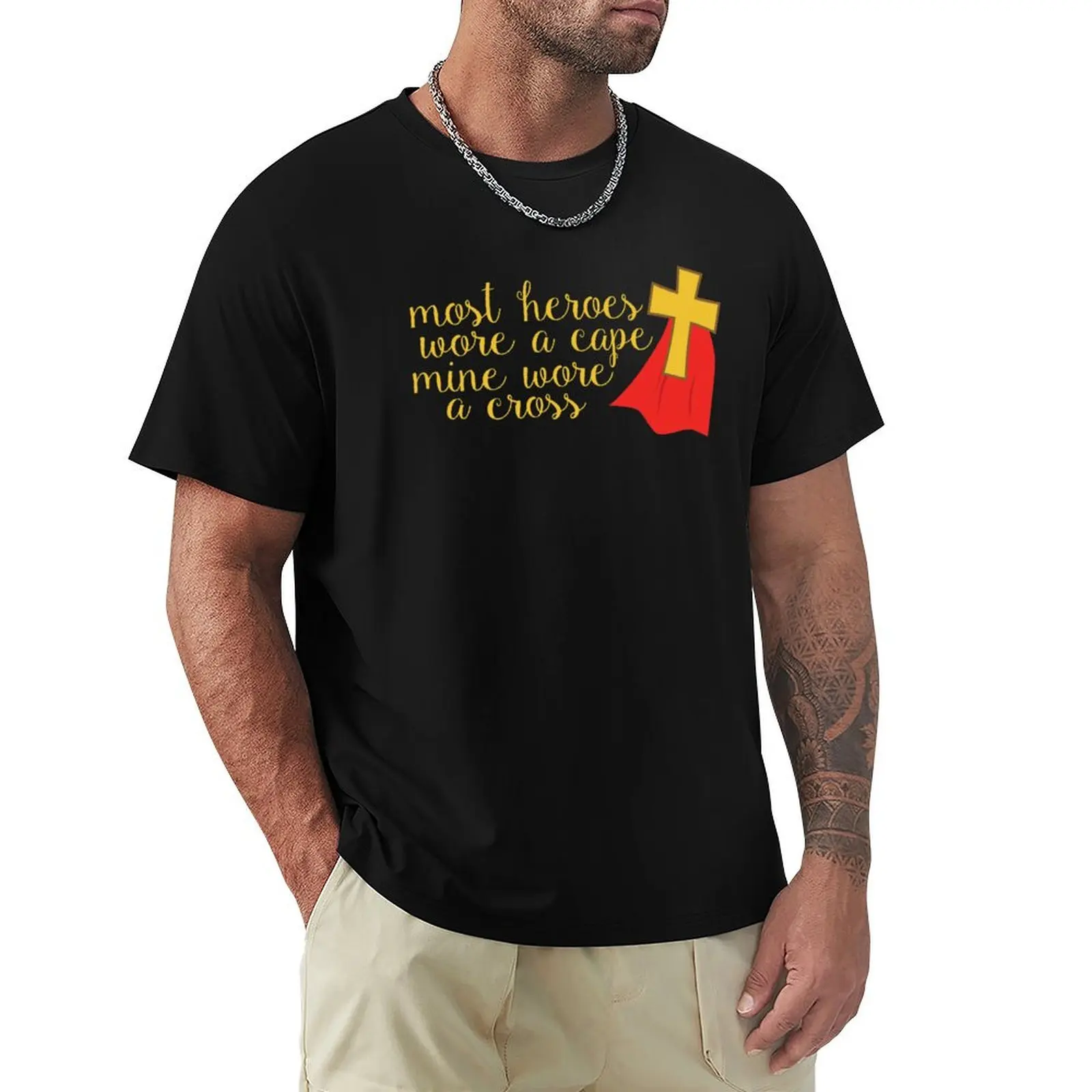 most heroes wore a cape mine wore a cross T-Shirt boys whites cute clothes sports fans mens graphic t-shirts pack
most heroes wore a cape mine wore a cross T-Shirt boys whites cute clothes sports fans mens graphic t-shirts pack
