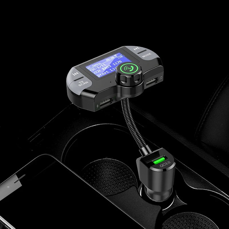 

Автомобильный DAB тюнер Bluetooth 4,2 FM-передатчик цифровой DAB радио Aux стерео музыкальный адаптер USB зарядное устройство Поддержка TF карты U-диск