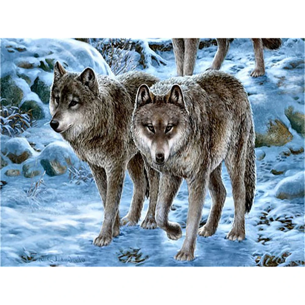 

Animal Wolf DIY 5D Full Diamond Painting Diamond Embroidery Diamond Mosaic Complete Kit Christmas Gift Home Decor Wall