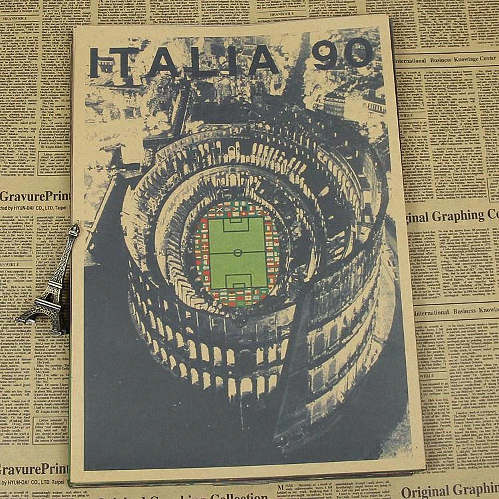 "1990 Italy Football Cup" Football League Poster Wall Chart Vintage Matte Kraft Paper Print Art Painting Home Decor Stickers
"1990 Italy Football Cup" Football League Poster Wall Chart Vintage Matte Kraft Paper Print Art Painting Home Decor Stickers
