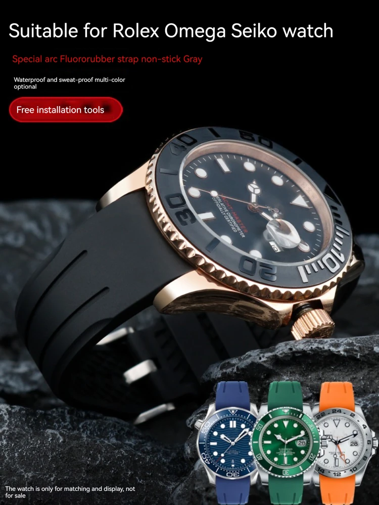 20mm 22mm 21mm Soft Silicone Strap Universal Elbow Arc Rubber Band Sport Waterproof Replacement Bracelet for Rolex Omega Seiko
20mm 22mm 21mm Soft Silicone Strap Universal Elbow Arc Rubber Band Sport Waterproof Replacement Bracelet for Rolex Omega Seiko