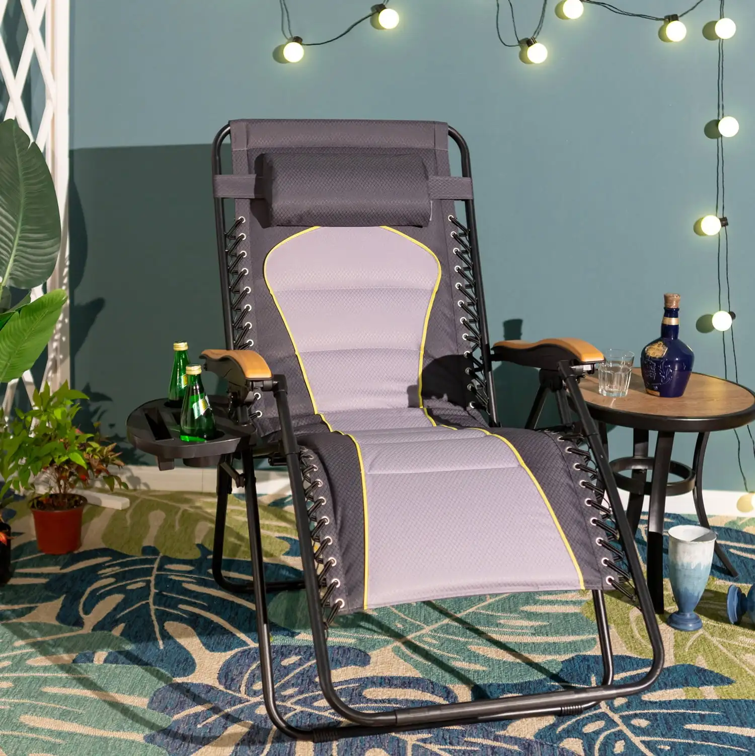 Padded Oversized Zero Gravity Chair Folding Lounge Recliners With Cup Holder, Dark Grey
Padded Oversized Zero Gravity Chair Folding Lounge Recliners With Cup Holder, Dark Grey