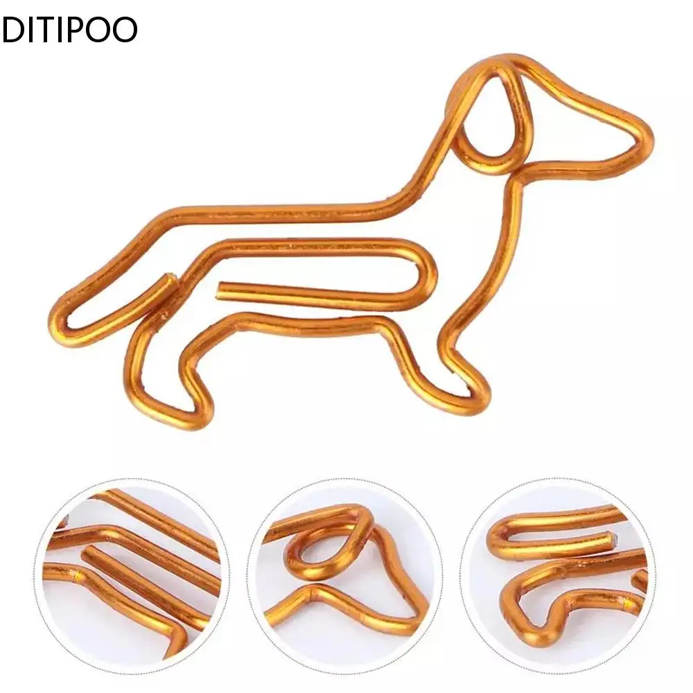 TUTU 10/50pcs Gold Dachshund Metal Paper Clips Creative Binder File Clips Bookmark Funny Cute Stationery School Office Supplies
TUTU 10/50pcs Gold Dachshund Metal Paper Clips Creative Binder File Clips Bookmark Funny Cute Stationery School Office Supplies