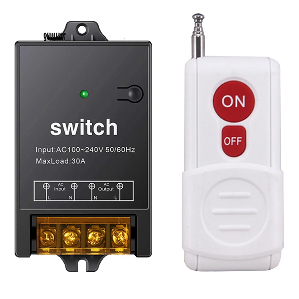 Wireless Remote Control Switch 30A High Power Remote Control Switch Single Channel AC100-240V500M Remote Remote Control Switch
Wireless Remote Control Switch 30A High Power Remote Control Switch Single Channel AC100-240V500M Remote Remote Control Switch
