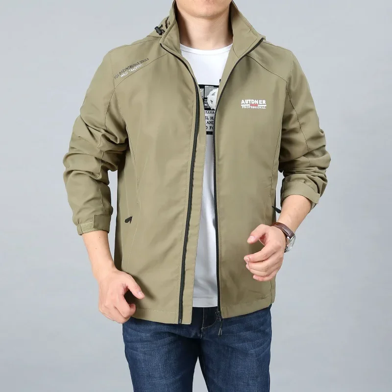 

2024 Men's Jacket Spring and Autumn Outdoor Hunting Waterproof Tactical Thin Coat Casual Fashion Cycling Sports windbreaker