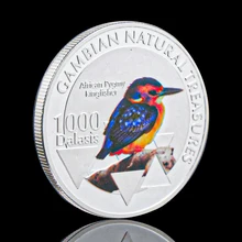 Silver Plated Gambian Natural Treasumres African Pygmy Kingfisher Bird Medal Souvenirs Coin Animal Collectible Coins Replica
Silver Plated Gambian Natural Treasumres African Pygmy Kingfisher Bird Medal Souvenirs Coin Animal Collectible Coins Replica