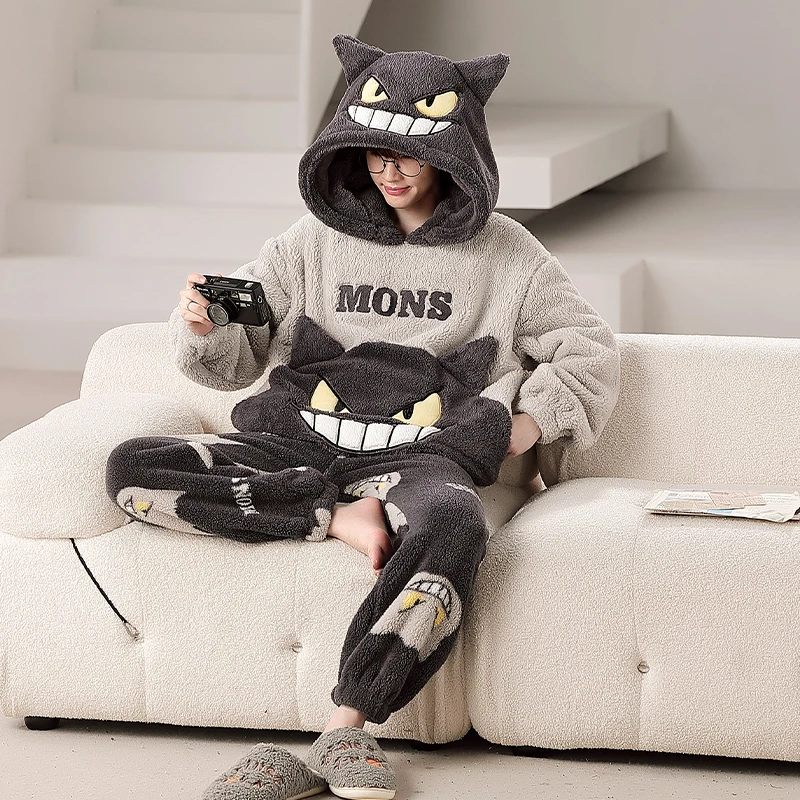 Cartoon Monsters Men Pajamas Sleepwear Winter Thick Loose Pyjamas Nightgown Soft Warm Man Hooded Sleepwear Homewear Set
Cartoon Monsters Men Pajamas Sleepwear Winter Thick Loose Pyjamas Nightgown Soft Warm Man Hooded Sleepwear Homewear Set