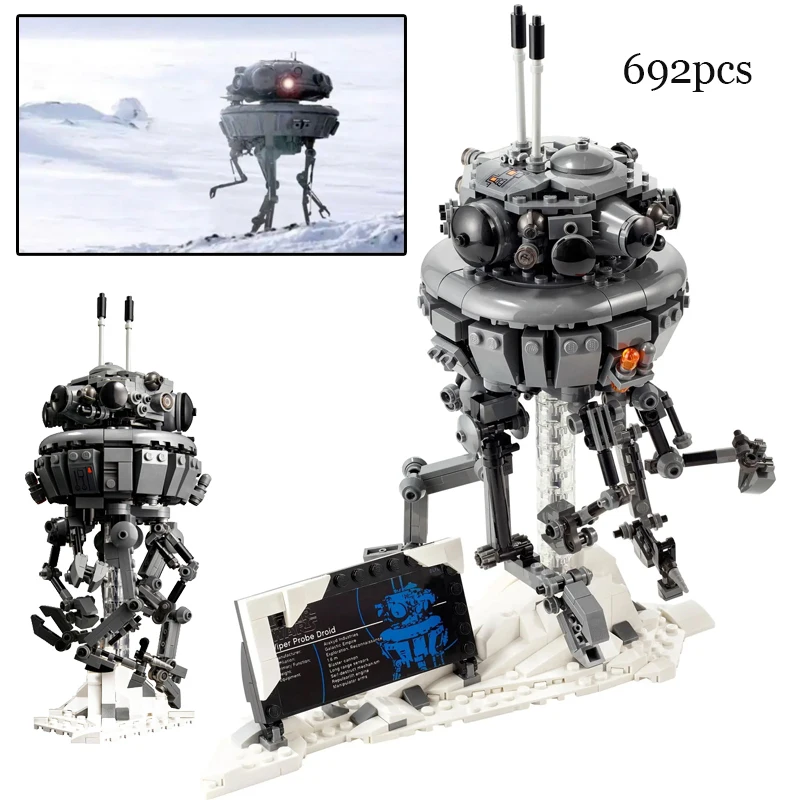 MOC New 692PCS IMPERIAL VIPER DROID Star Plan Fit 75306 Spaceship Detector Building Block Bricks Kid Toy Christmas Gift
MOC New 692PCS IMPERIAL VIPER DROID Star Plan Fit 75306 Spaceship Detector Building Block Bricks Kid Toy Christmas Gift