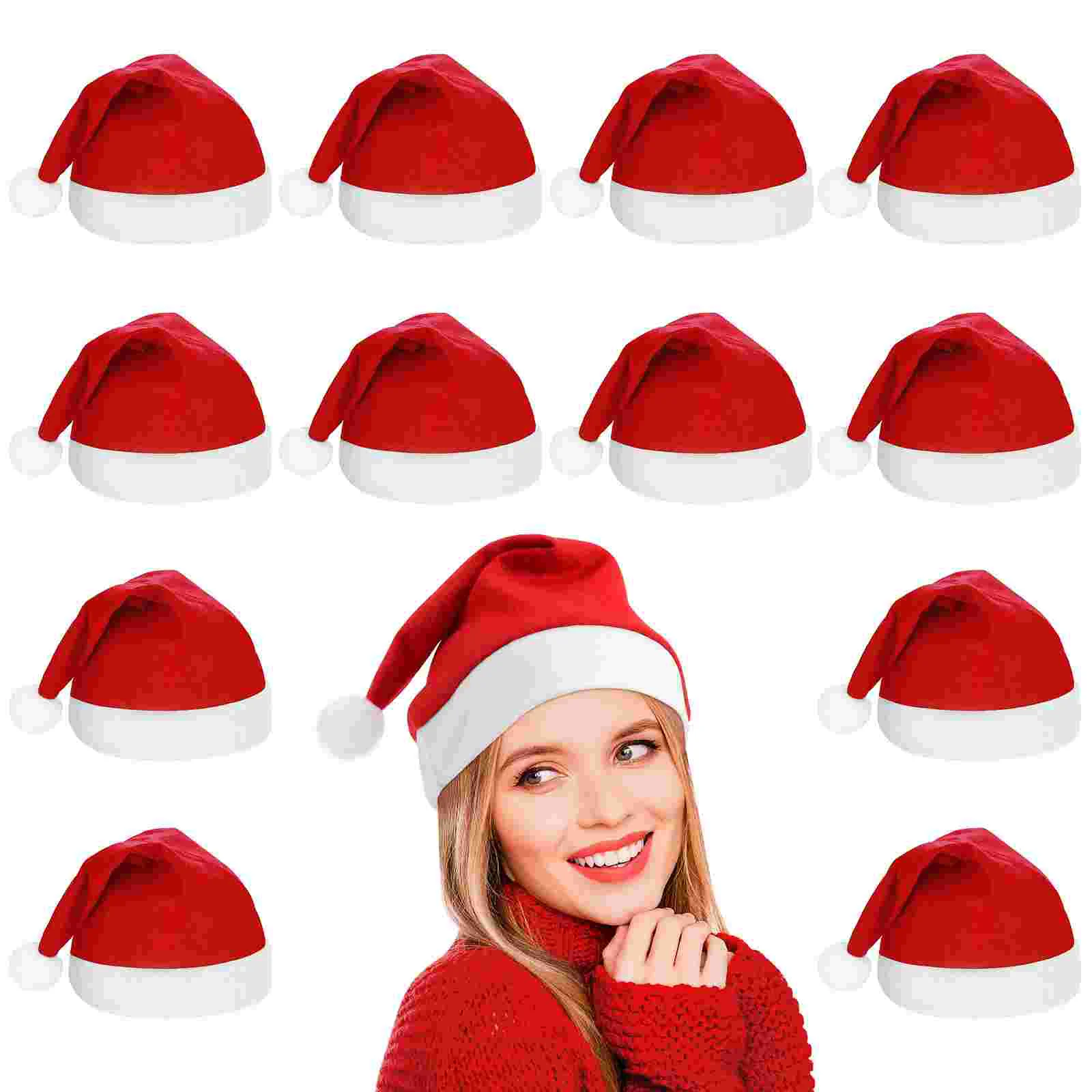 12pcs Christmas Hat Classic Santa Hat Christmas Party Hat Decoration Xmas Holiday Hat for Men Women
12pcs Christmas Hat Classic Santa Hat Christmas Party Hat Decoration Xmas Holiday Hat for Men Women