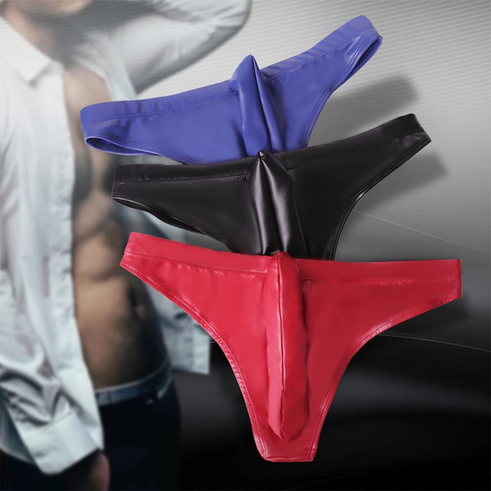 Men Tight Stretch Upturned Faux Leather Soft Breathable Hot G-String Thong Bikini Pouch Briefs Underpants Waterproof Clubwear
Men Tight Stretch Upturned Faux Leather Soft Breathable Hot G-String Thong Bikini Pouch Briefs Underpants Waterproof Clubwear