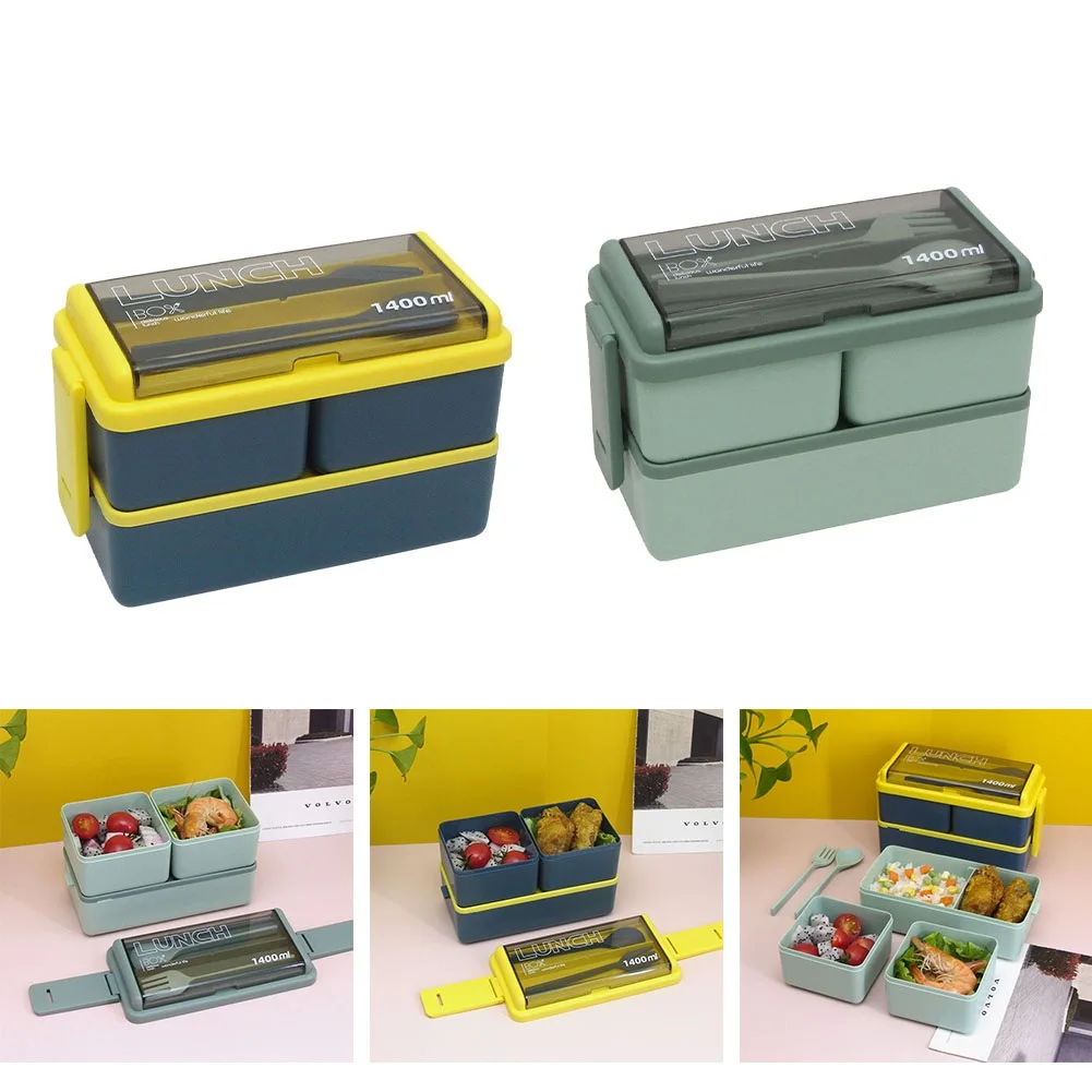 1set Double-decker Divided Lunch Box Bento Box With Spoon Fork For Office Workers Microwae Heated Lunch Container Tools
1set Double-decker Divided Lunch Box Bento Box With Spoon Fork For Office Workers Microwae Heated Lunch Container Tools